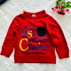 子供服　SMILE BEAM 【スマイルビーム】110cm 長袖トレーナー　レッド