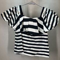 美品♡ ボーダーズアットバルコニー ワンショルダー フリルトップス