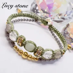 天然石 パワーストーン ブレスレット アンクレット マクラメ 翡翠 グレーオニキス 水晶 人間関係