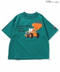 新品　BREEZE（ブリーズ）TOMICA×BREEZE ナンバリングTシャツ(キッズサイズ)　80cm 90cm グリーン　Tシャツ　半袖　トミカ　車柄
