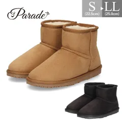 ムートンブーツ レディース シューズ キャメル ブラック ボア ファー もこもこ 極暖 ショートブーツ 防寒 あったか 保温 秋冬 Parade パレード 92902