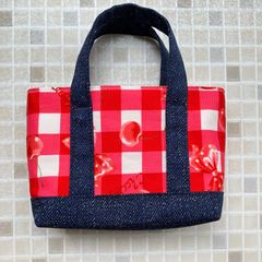 シナモン様ご確認用 ギンガムチェックフリルトートバッグ 2点 | Mercari