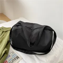 ☆ ブラック ☆ ショルダーバッグ kbag57 ナイロン ショルダーバッグ 大きめ マザーズバッグ バック カバン 鞄 斜めがけバッグ 肩掛け ショルダー レディース メンズ 大容量 撥水 軽い 軽量 スクエア ダブルファスナー 幅広ベルト 体にフィット