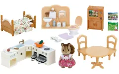 【中古】おもちゃ 赤い屋根の大きなお家 おすすめ家具セット 「シルバニアファミリー」 