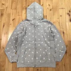 BAPE × NEIGHBORHOOD ハーフジップフーディー Lサイズ　灰色 BAPE × Neighborhood Two Face Shark Half Zip Pullover Hoodie