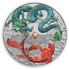 2022年 不死鳥 フェニックス 極彩色カラー版銀貨 1オンス銀貨 純銀
