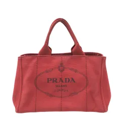 PRADA プラダ カナパ 赤 バッグ トートバッグ プラダカナパ ミニ 2WAYトート 赤 レディース キャンバス