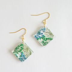Sale☆ No.19 ハンドメイド ドライフラワー ピアス