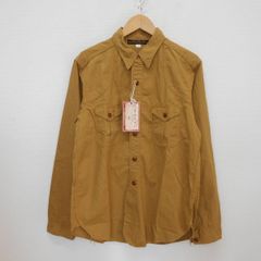 未使用 FREEWHEELERS フリーホイーラーズ 2123014 Montauk SHIRT モントークシャツ 長袖 コットンヘンプ CAMEL 16 10117721