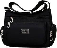 Aguilucho(アリルチョウ） 母の日 ショルダー バッグ レディース 斜めがけ 人気 大容量 軽量 ミニ ボストン 多機能 マザーズ ママ バック 黒 ブラック( 01.ブラック)