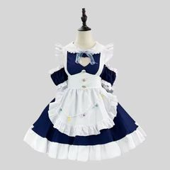 新品未使用 コスプレ 制服 大きいサイズ 6l 長袖 ミニ丈 ワンピース 大きいサイズ レディース プリティメイド服ワンピ―ス (2L/3L/4L