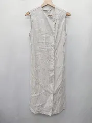 ◇ ⊇ 無印良品 ベスト 袖なし ロングジレ サイズM グレー レディース E  【1412260012997】
