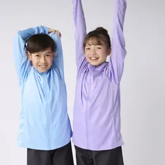 ラッシュガード ラベンダー キッズ 女の子 男の子 長袖 UVパーカー 紫 110 120 130 140 150 160 170 スターオブライフ 124933