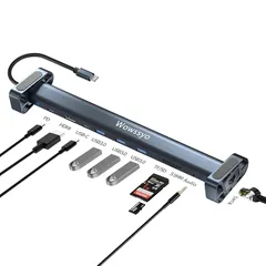 【2024高機能版】USB Cハブ 10-in-1 タイプCハブ ドッキング変換アダプタ[ 4K HDMI/イーサネット/PD 100W/ Type-C/3 X USB 3.0/SD&TF/オーディオ] MacBook Pro Air/iPad Pro/S 1