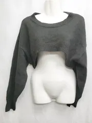 ◇ ⊇ INGNI イング ショート丈 長袖 ニット セーター サイズM ブラック レディース P  【1409090016141】