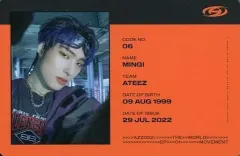 【中古】コレクションカード(男性) ATEEZ/ミンギ(Mingi)/CD「THE WORLD EP.1 ： MOVEMENT」(Z Ver.)封入特典IDカード