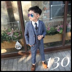 130cm　ウィンドウペン柄フォーマルスーツセット 男の子タキシード入学式卒園式