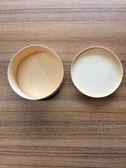 100個セット◆曲げわっぱ お弁当箱 使い捨て弁当箱　丸型 1段 天然木製 曲げわっぱ弁当箱 まげわっぱ ランチボックス 一段 和風 ナチュラル シンプル 運動会 遠足 アウトドア レジャー