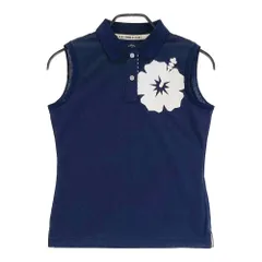 サイズ：M CALLAWAY キャロウェイ  ノースリーブポロシャツ ハイビスカス ネイビー系 [240001260676] ゴルフウェア レディース ストスト