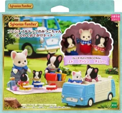 【中古】おもちゃ フレンチブルドッグのみつごちゃん -わくわくおでかけセット- 「シルバニアファミリー」 オンラインショップ＆関連施設限定