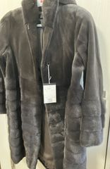 極美品　最上級シェアードミンク毛皮コート　リアルファー　デンマーク産　シルク100％　レディース　オシャレ　ジャポニカ エテルナファーズ　限定品