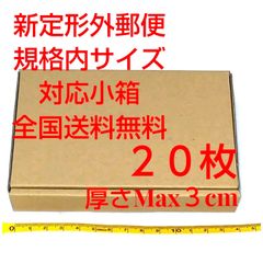 定形外郵便用小型ダンボール：厚さMAX3cm定形外郵便規格内サイズ  S小箱20枚