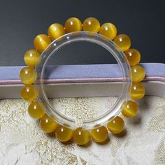 천연 미품 [골든 타이거 아이] 팔찌 천연석 B 10.1-10.3mm ZB4306