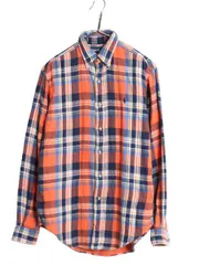 【お得なクーポン配布中!】 00s ラルフローレン 2レイヤー ボタンダウン チェック フランネルシャツ メンズ S 古着 オールド ポロ 長袖シャツ ネルシャツ ワンポイント