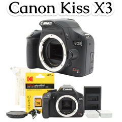 ボディ　バッテリ―2個セット　小型軽量一眼レフ ️カンタン操作 ️Canon kiss x3