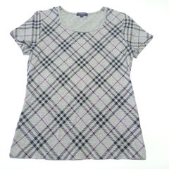 バーバリー ノバチェック Tシャツ カットソー グレイ 2サイズ Burberry