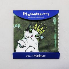 メガネ拭き マンハッタナーズ ワインピングクロス MAN-12 Manhattaner's (マンハッタナーズ） めがね拭き スマホ拭き クリーナー クロス 猫 ねこ