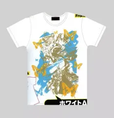 【中古】衣類 空条徐倫＆空条承太郎 特製Tシャツ ホワイトA(ブルー×ベージュ×イエロー) Lサイズ 「ジョジョの奇妙な冒険 第六部 ストーンオーシャン」 ウルトラジャンプ 2021年5月号 応募者全員サービス