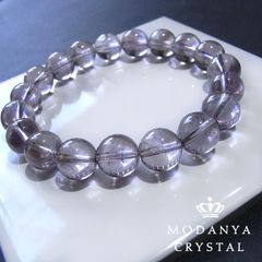 [beads567]ライトカラーアメジスト10mm ブレスレット 19粒（天然石/ビーズ）