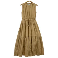 dazzlin ダズリン ノースリーブ バンドカラー ティアードワンピース sizeF/ペールオレンジ