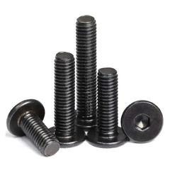 新品 (M6X20mm(10pcs)) センチメートル黒ステンレス鋼六角六角ソケット超薄型超低フラットヘッドアレンキャップスクリューボルト M5/M6/M8 個 10