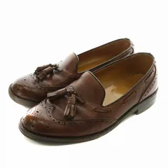 リーガル REGAL タッセルローファー ドレスシューズ 革靴 レザー ウィングチップ 25cm 茶色 ブラウン /XZ ■GY12