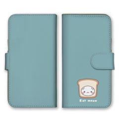 iPhone12 mini 케이스 수첩형 아이폰 12 미니 스마트폰 케이스 휴대 케이스 고양이 고양이 흰색 고양이 피물 슈르 귀여운 심플 くすみカラー 빵 고기 만다코 문어 구운 게 토마토 스마트 폰 커버 컬러 01