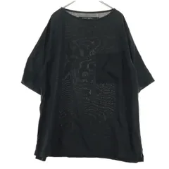 niko and... ニコアンド 半袖 ラウンドネック カットソー L ブラック 胸ポケット メンズ 古着