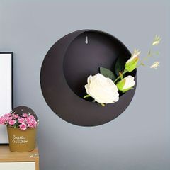 壁掛け 鉢植え 植木鉢 プランター プラントポット 丸型 ブラック 黒 フラワーポット プランターホルダー バルコニー ベランダ フェンス