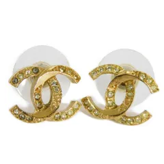 2023年最新】シャネル CHANEL ココマーク ラインストーン ピアス 真鍮