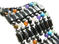 パワーストーン ネックレス/磁気ヘマタイトのぐるぐるネックレス <br>選べる8種類のパワーストーンのネックレス 訳あり