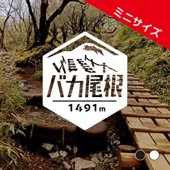 ミニ【バカ尾根】山ステッカー　カッティング【切り文字タイプ】ポスト投函