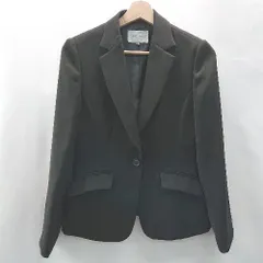 ◇ THEORIA セオリア 袖口スリット ストライプ 長袖 ジャケット サイズ9AR ブラック レディース E  【1402280005598】