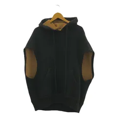 N°21 / ヌメロヴェントゥーノ | ウール ナイロン混 オーバーサイズ ダブルフェイス ノースリーブ ニット パーカー | XS | ブラック / ブラウン | レディース