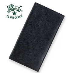 イルビゾンテ 財布 長財布 二つ折り IL BISONTE 54_1_5472301340 / SMW043 PV0005 BK110B BLACK ブラック ネロ 札入れ 小銭入れ カード 薄型 スリム