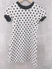 ◇ ZARA WOMAN ザラ 半袖 ミニ ワンピース S ホワイト ブラック * 1002799846264 【中古】 【1002799846264】