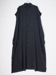BALENCIAGAバレンシアガ 2019 モノグラム総柄 シルクワンピース【32】【LOPA78463】