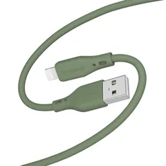 【 新品 未開封 】 OWLTECH シルキータッチでからまりにくい USB Type-A to Lightning ソフトシリコンケーブル オリーブグリーン [1m] OWL-CBSAL10-OG 未使用 送料無料