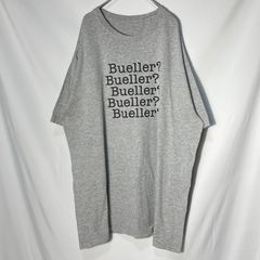 Bueller? アメリカ映画 Ferris Bueller’s Day Off プリントロゴ　オーバーサイズ　半袖Tシャツ　グレー　XLsize相当 US古着