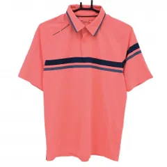 ★値下げ★【新品】アンダーアーマー 半袖ポロシャツ 蛍光ピンク系×グレー 胸ライン heatgear メンズ M ゴルフウェア UNDER ARMOUR